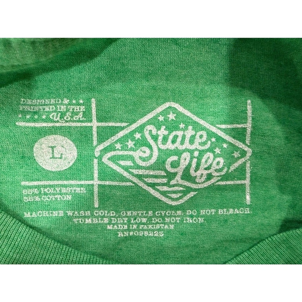 State Life Georgia Golf Augusta Masters T Shirt Green Heather Men's Size Large - Picture 5 of 5